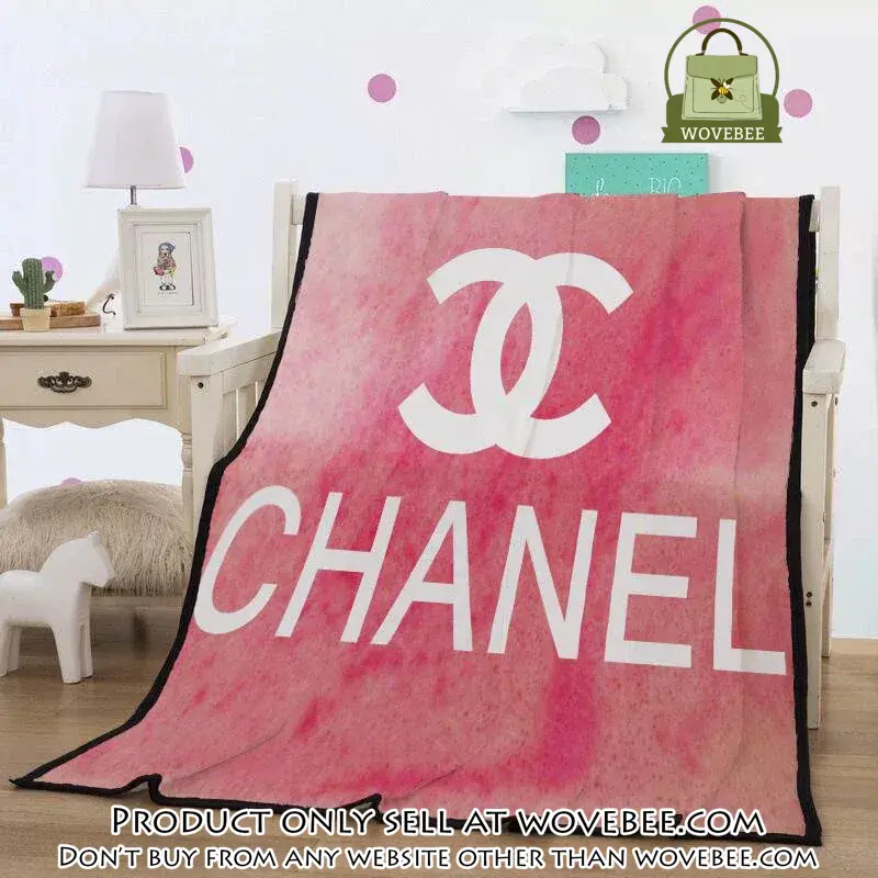 Chanel white logo fashion luxury brand blanket fleece comfortable blanket wvb4851679